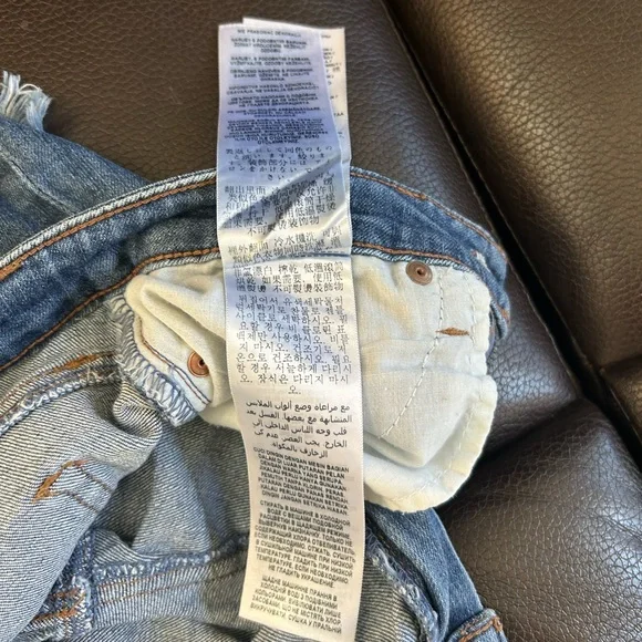 Guess Blue Distressed Jean Shorts - Picture 7 of 10